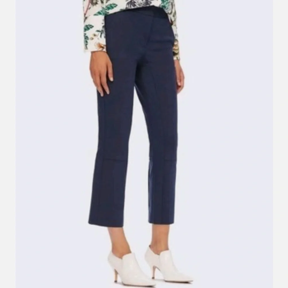 Tory Burch Dark Navy Cropped Ankle Pants - business chic - Picture 1 of 13